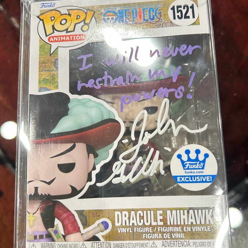 Funko Pop Animation Dracule Mihawk Exclusive SIGNED!!